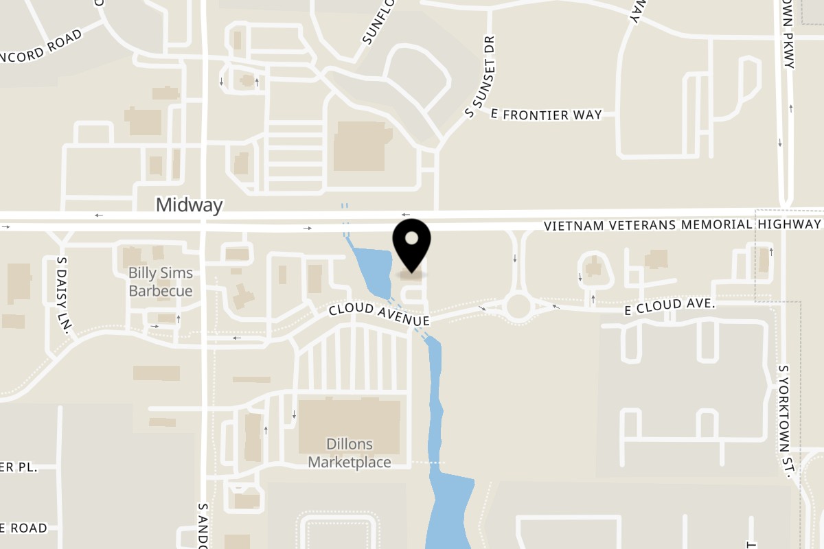 Map showing the location of Los Cocos Mexican Restaurant Andover on 324 Cloud Avenue in Andover