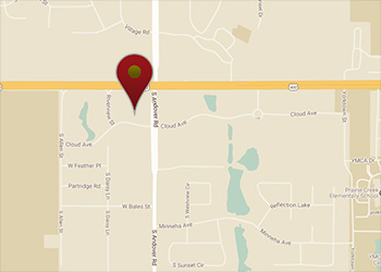 Map of the Andover location